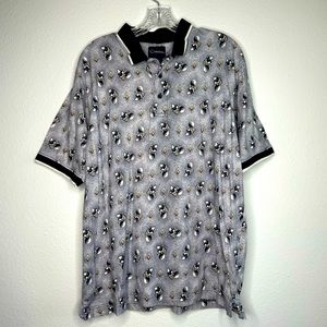 Catalina All‎ Over Print Golf Polo Golf Balls Golf Shoes Pattern Men’s Size L